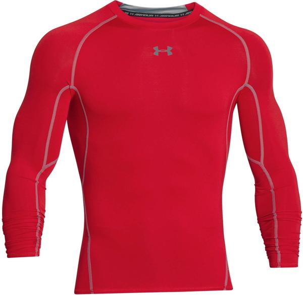 Under Armour Men's HeatGear Compression Long Sleeve red