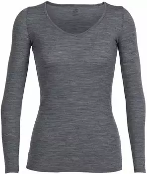 Icebreaker Siren Long Sleeve Sweetheart (103194) gritstone hthr