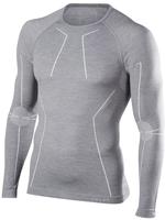 Falke 33411-3757-XL, Falke Langarmshirt Wool Tech (Merinowolle) Unterw&auml;sche grau