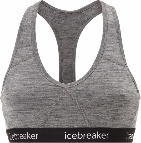 Icebreaker Sprite Racerback Bra (103020) gritstone heather/black
