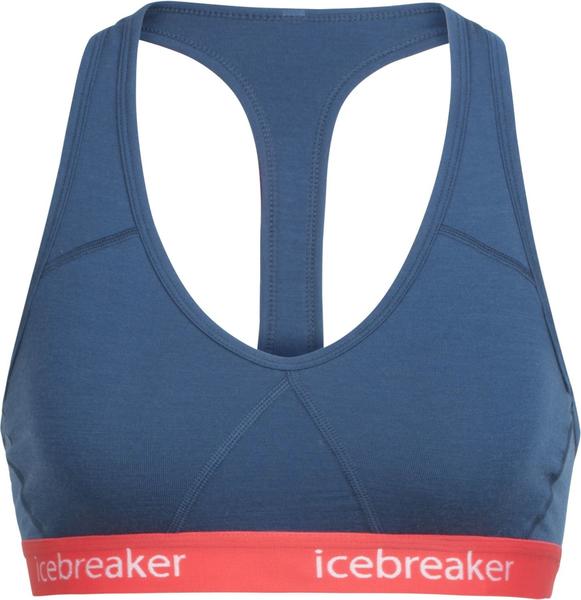 Icebreaker Sprite Racerback Bra (103020) prussian blue/poppy red