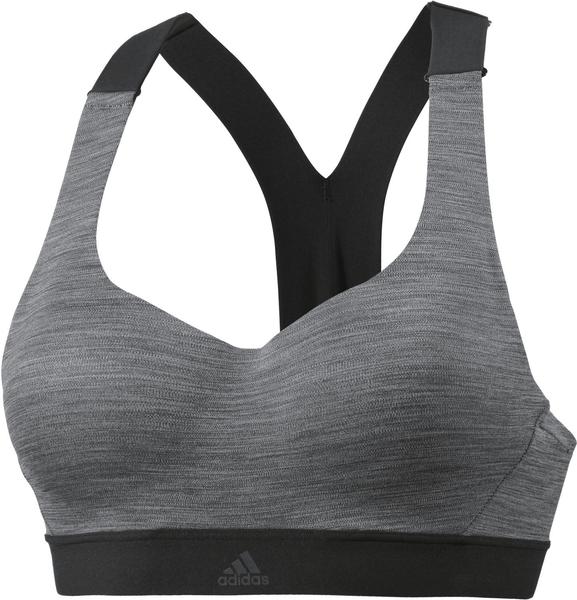 Adidas Stronger For It Racer-Back Heather dark grey heather/black