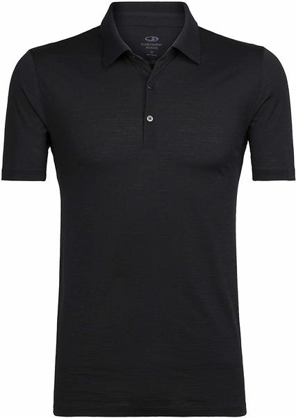Icebreaker Men's Merino Tech Lite Short Sleeve Polo Shirt black