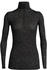Icebreaker Women's Merino 200 Oasis Long Sleeve Half Zip Sky Paths black (104717-001)