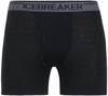 Icebreaker 103030010M, Icebreaker Mens Anatomica Boxers w Fly Black (M)