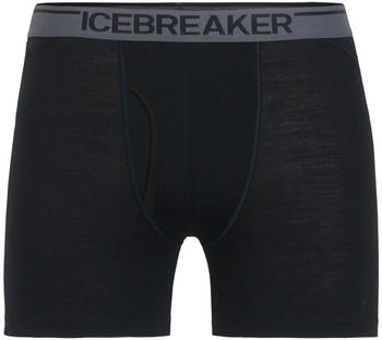 Icebreaker Mens Anatomica Boxers w Fly Black