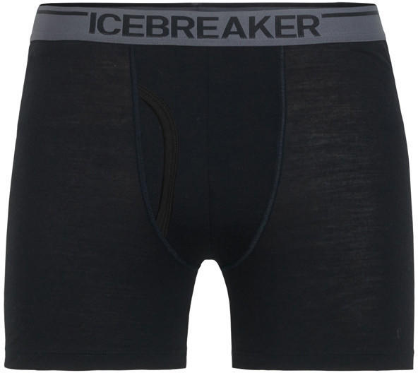 Icebreaker Mens Anatomica Boxers w Fly Black