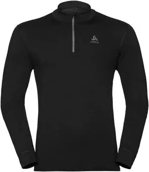 Odlo Natural 100% Merino Warm LS Half-Zip Turtle Neck Shirt Men black