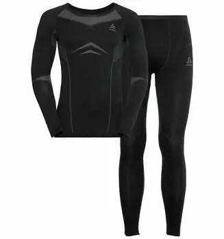 Odlo Men Performance Evolution Warm Set (196082) black/graphite grey
