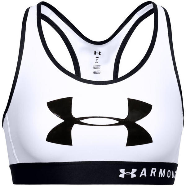 Under Armour Mid Sports Bra Keyhole Logo white