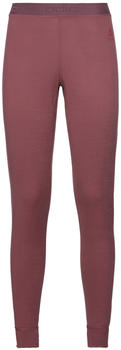 Odlo Women's Natural 100% Merino Warm Baselayer Pants roan rouge