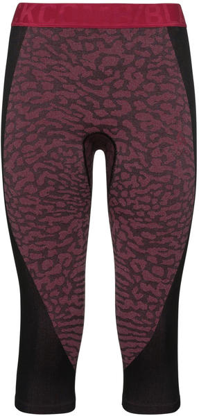 Odlo Women's Blackcomb 3/4 Base Layer Pants black/cerise/cerise