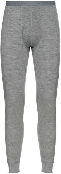 Odlo Men's Natural 100 % Merino Warm Baselayer Pants grey melange/grey melange