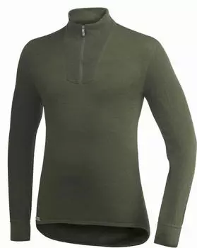 Woolpower Zip Turtleneck 200 pine green
