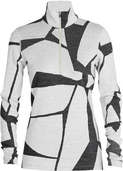 Icebreaker Merino 250 Vertex Half Zip LS Shirt Fractured Landscapes Women snow/jet heather
