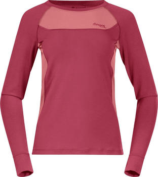 Bergans Cecilie Wool Long Sleeve creamy rouge/light creamy rouge