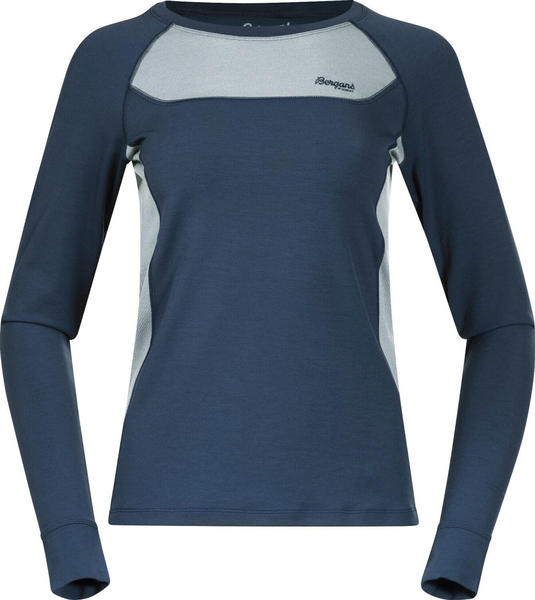 Bergans Cecilie Wool Long Sleeve orion blue/misty forest