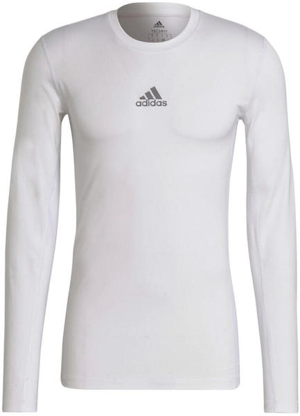 Adidas TechFit Compression Long Sleeve Tee white