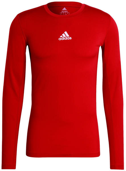 Adidas TechFit Compression Long Sleeve Tee team power red