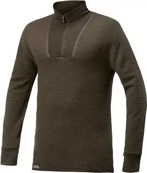 Woolpower Zip Turtleneck 400 pine green