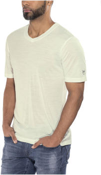 Super Natural Men Base 140 V-Neck T-Shirt fresh white