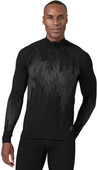 Odlo Kinship Performance Wool 200 LS HalfZip Shirt black melange