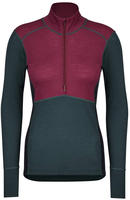 Devold GO245244A, Devold Lauparen 190 Woman Zip Neck beetroot/woods/ink - Gr&ouml;&szlig;e L