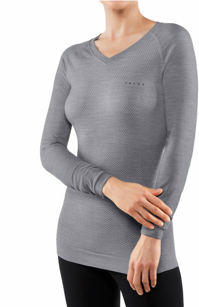 Falke Women LS Shirt Wool-Tech Light grey heather