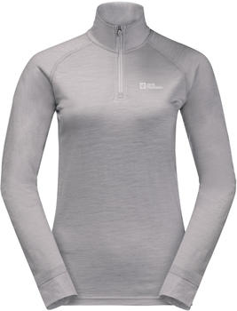 Jack Wolfskin Alpspitze Wool L/s Hz W medium grey heather