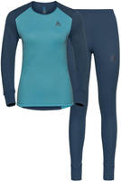 Odlo 196701, ODLO Damen Funktionsunterw&auml;sche "Active Warm Eco" Set 2-teilig Blau