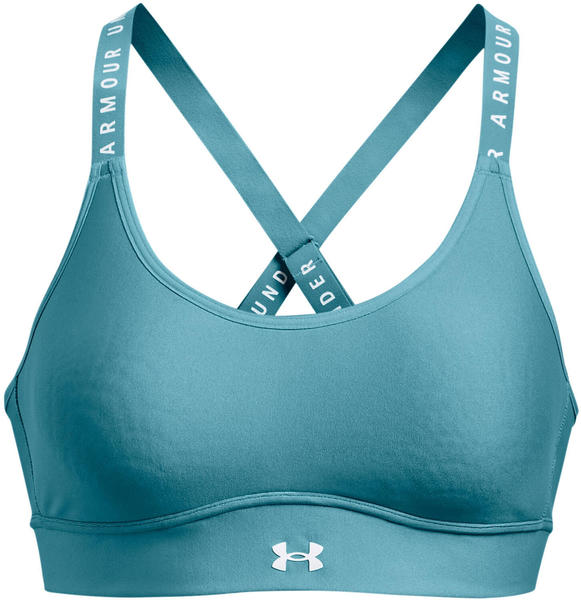 Under Armour Infinity Mid Covered Sports Bra glacier blue/white