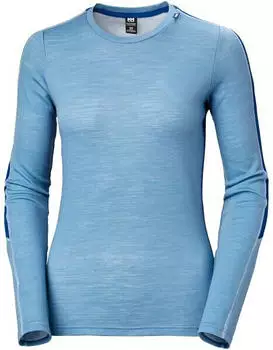 Helly Hansen Women's Lifa Merino 2-in-1 Lightweight Crew Base Layer blue fog