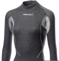 Castelli 4519547, Castelli Flanders 2 Warm LS Damen Funktionsshirt-Grau-XL,