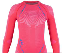Uyn U100027, UYN Ambityon langarm Funktionsshirt Damen geranium/lime/atlantic XS