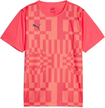 Puma Individualrise Graphic Jersey Jr fire orchid