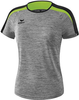 Erima Damen T-Shirt Liga 2.0 (1081837) grau melange/schwarz/green gecko