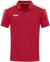Jako 6323-100, Jako Power Poloshirt Herren - rot/wei&szlig; - 36