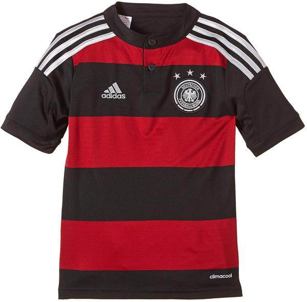 adidas DFB Kinder Auswärts Trikot WM 2014 black/victory red/matte silver Gr. 176