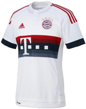 Adidas FC Bayern München Kinder Auswärts Trikot 2015/2016 white/power red/night navy/bold onix Gr. 176