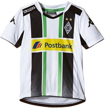 Kappa Borussia Mönchengladbach Kinder Heim Trikot 2014/2015 weiß/schwarz/grün Gr. 152