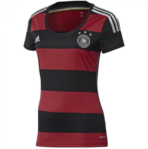 adidas DFB Damen Auswärts Trikot WM 2014 black/victory red/matte silver S
