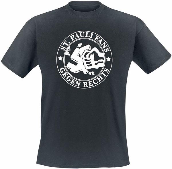 keine Angabe FC St. Pauli Herren T-Shirt Gegen Rechts schwarz S