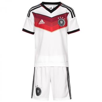 adidas DFB Kinder Heim Minikit 4 Sterne Weltmeisterschaft 2014 white/black/victory red/matte silver Gr. 98