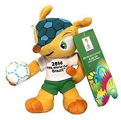 FIFA Fuleco 13cm Ball unter Arm Metallahänger - Maskottchen der Weltmeisterschaft 2014