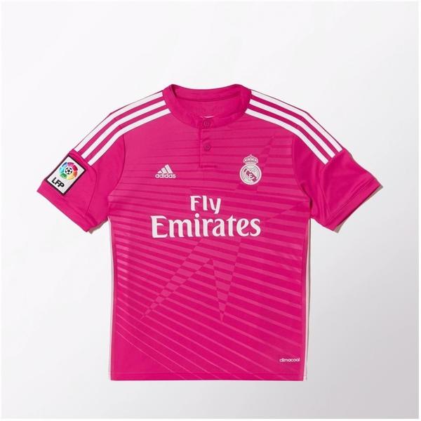 adidas Real Madrid Kinder Auswärts Trikot 2014/2015 blast pink/white Gr. 128