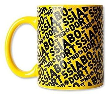 BVB Borussia Dortmund Tasse mit Schriftzügen gelb/schwarz