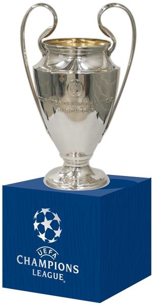 UEFA Champions League Pokalreplika auf Holzpodest 45 mm