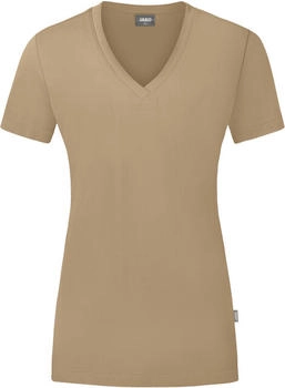 JAKO Organic T-Shirt Damen (456400) beige/wei&szlig;