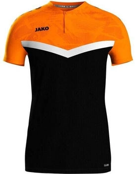 JAKO Polo Iconic schwarz neonorange