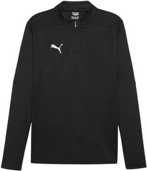 Puma TEAMFINAL TRAINING ZIP Fußballshirt schwarz